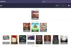 GameShelf's collection view, with search and filter controls above covers including 7 Wonders, Ark Nova, Azul and Brass: Birmingham.