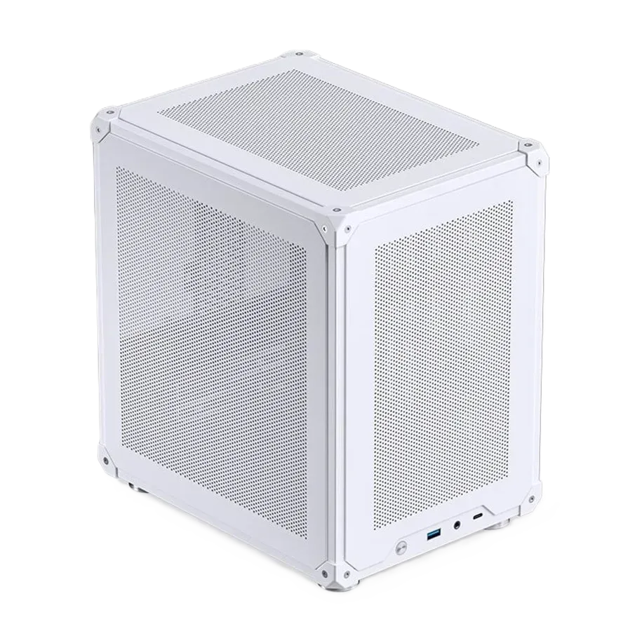 The Jonsbo C6, a compact mesh case that fits a MicroATX motherboard
